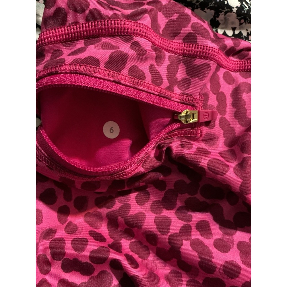 Lululemon Leggings Womens Size 6 Pink Running Athletic Crop Pants Gym - Picture 10 of 10